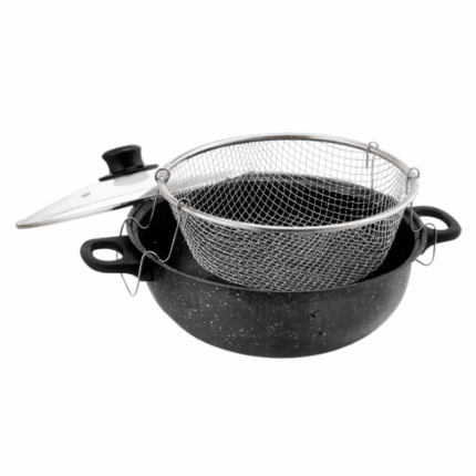 Hotchef frituurpan 28 cm met frituurmand en deksel