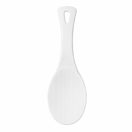 witte rijstlepel met antikleef structuur en ophangoog