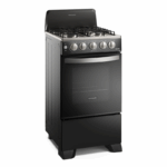 Frigidaire zwart gasfornuis 4 branders 20 inch met oven en draaiknoppen