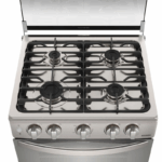 Frigidaire gasfornuis grijs 24 inch met 4 branders en open oven