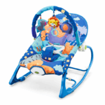 Babywipstoel met speelboog en hangspeeltjes in neutrale kleuren