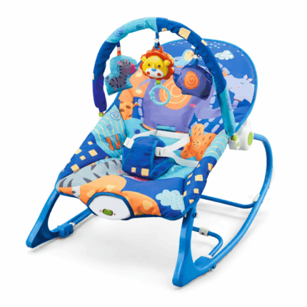 Babywipstoel met speelboog en hangspeeltjes in neutrale kleuren