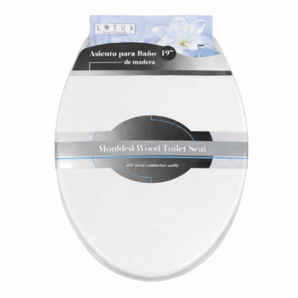 Lotus MDF houten toiletbril wit 19 inch