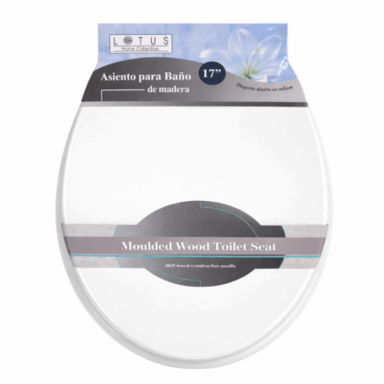 Lotus MDF houten toiletbril wit 17 inch moulded wood toilet seat