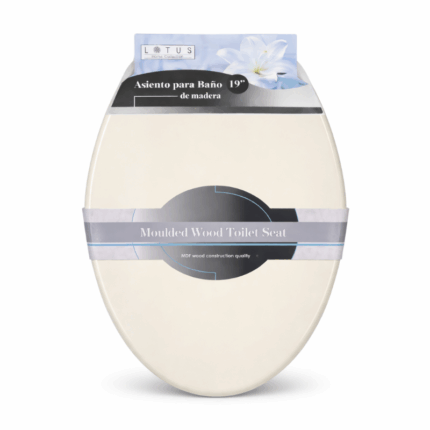 Lotus MDF houten toiletbril beige 19 inch moulded wood toilet seat
