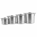 Lotus Aluminium Soeppotten Set 4 Delig met Deksel 8QT 12QT 16QT 20QT