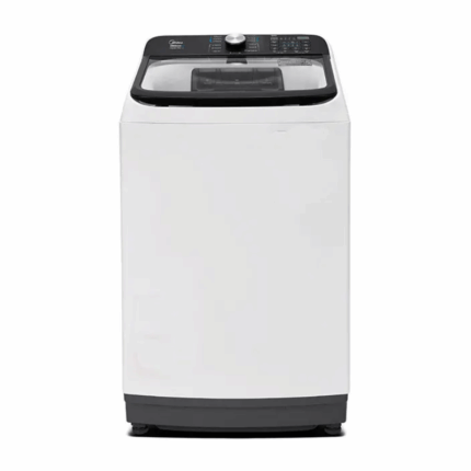 Midea bovenlader wasautomaat 16 kg wit met glazen deksel en digitaal bedieningspaneel