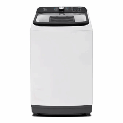 Midea bovenlader wasautomaat 18 kg wit met glazen deksel en modern bedieningspaneel