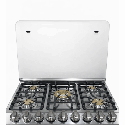 Milexus gasfornuis 30 inch met 5 branders en dubbele ovens in RVS