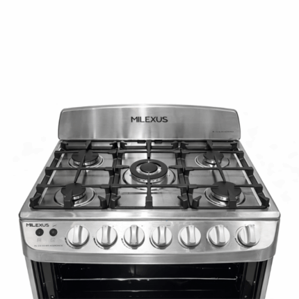 Milexus 30 inch gasfornuis met 5 branders en oven in stainless steel