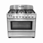 Milexus 30 inch gasfornuis met 5 branders en oven in stainless steel