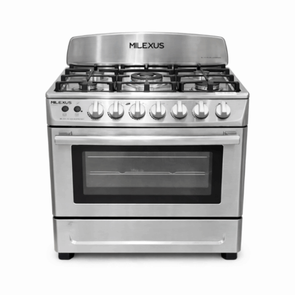 Milexus 30 inch gasfornuis met 5 branders en oven in stainless steel