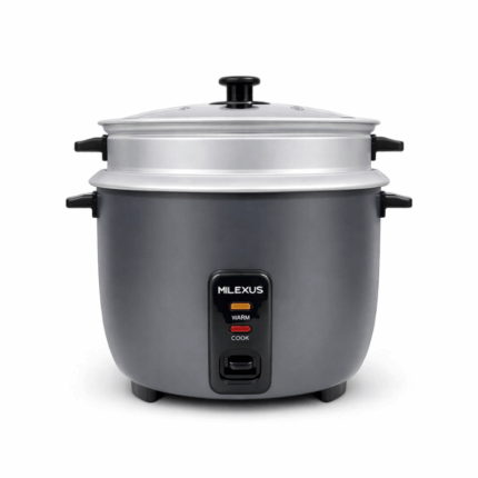 Milexus Rijstkoker & Voedselstomer 1.5L Grijs | Compact & Gebruiksvriendelijk