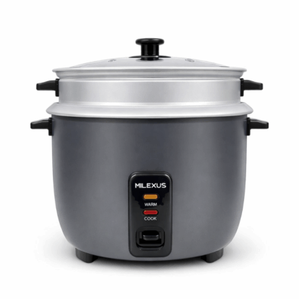 Milexus Rijstkoker 2.2L Grijs – Rijstkoker & Stomer met Warmhoudfunctie