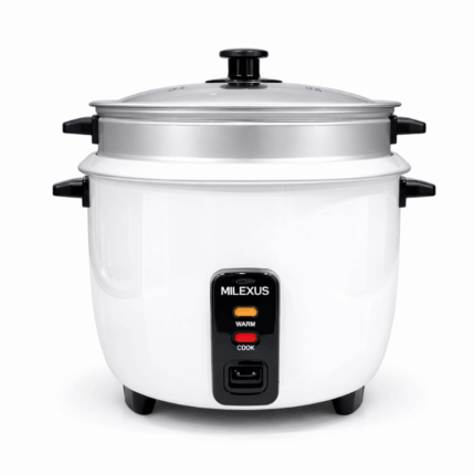 Milexus Rijstkoker 2.2L Wit – Rijstkoker & Stomer met Warmhoudfunctie