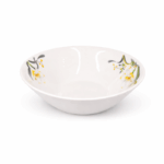 Lotus porseleinen soepkom 7 inch wit met bloemenprint binnenzijde