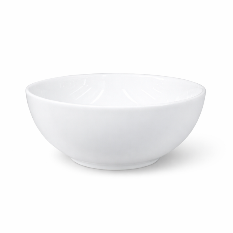 ZKW60 Witte soepkom 6 inch met diepe ronde vorm op witte achtergrond