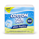 Cotton Air witte servetten 100 stuks 15.3x15.3 cm verpakking