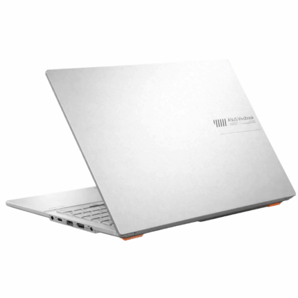 ASUS VivoBook Go 15.6 inch laptop zilver achterkant schuin