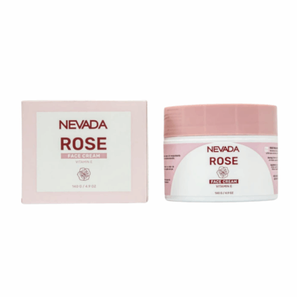 Nevada Rose gezichtscrème 140g met vitamine E in roze verpakking