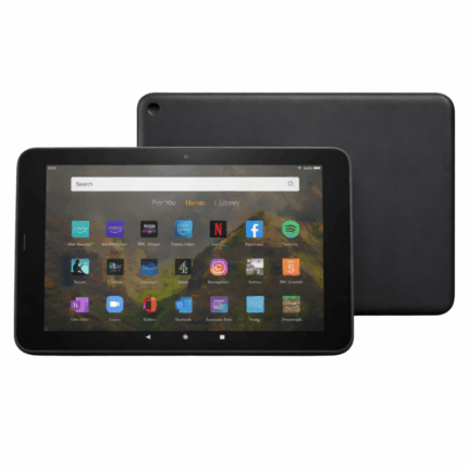 Amazon Fire Tablet 8 inch HD zwart voor- en achterkant