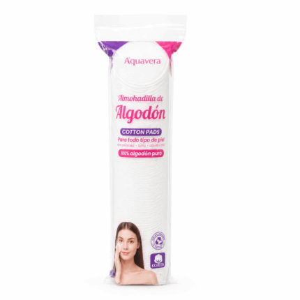 Aquavera Wattenschijfjes 120 stuks – 100% katoenen cotton pads