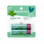 Aquavera Lip Balm Mint SPF15 2 stuks lippenbalsem set met mint variant verpakking productfoto
