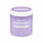 Aquavera Himalaya Salt Body Scrub Shea 300 gr lichaamsscrub met Himalayazout en lavender pot verpakking