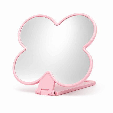 Aquavera Make-up Spiegel – Opvouwbare Tafelspiegel – Roze Bloem Design