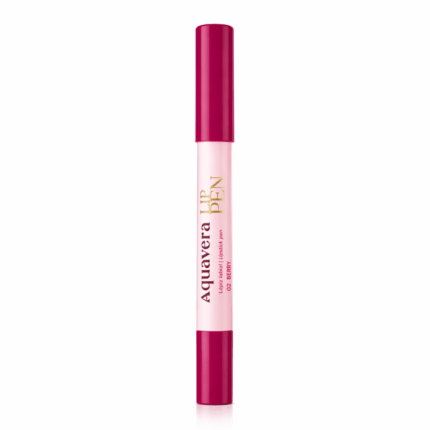 Aquavera Lip Pen 02 Berry 2-in-1 lipliner en lipstick met diepe berrykleur op witte achtergrond