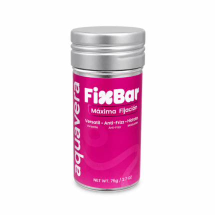 Aquavera Fix Bar Máxima Fijación hair wax 75g in roze verpakking met sterke hold en anti-frizz werking
