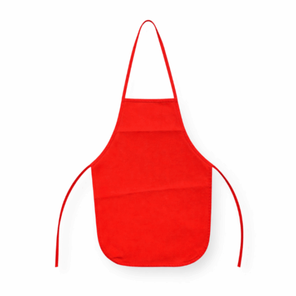 Kinder knutselschort 33x48 cm groen met strikbanden - rood red