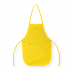 Kinder knutselschort 33x48 cm groen met strikbanden - geel yellow