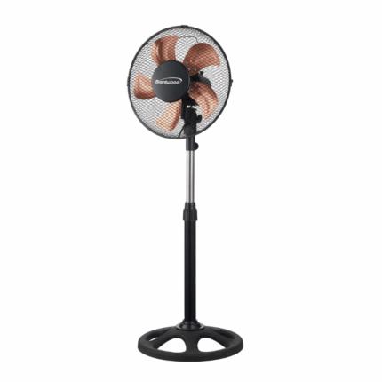 Brentwood staande ventilator 30cm zwart met verstelbare hoogte en oscillatie