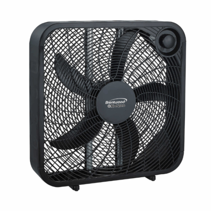 Brentwood box fan 50cm zwart met 3 snelheden en compact ontwerp