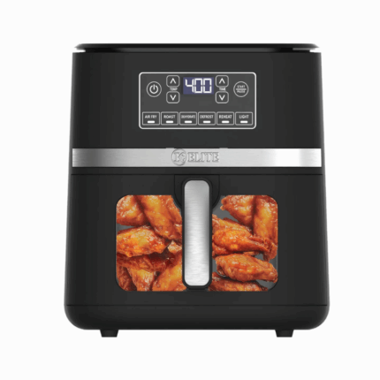 Kitchen Elite 5QT air fryer oven met kijkvenster en digitale bediening