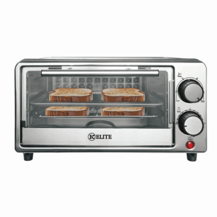 Kitchen Elite compacte toaster oven voor 4 sneetjes brood met bakplaat en rooster
