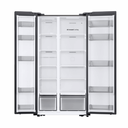 Samsung side by side koelkast 575 liter zilver met dubbele deuren en modern design