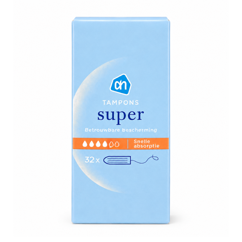 111763 Albert Heijn Super Tampons - 32 Stuks - Afbeelding 1