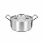 Aluminium pot met deksel 18 cm zilverkleurige kookpot