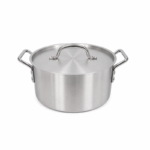 Aluminium pot met deksel 20 cm zilverkleurige kookpot