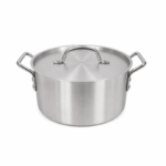 Aluminium pot met deksel 22 cm zilverkleurige kookpot