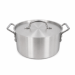 Aluminium pot met deksel 24 cm zilverkleurige kookpot