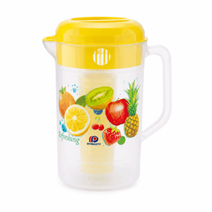 Plastic Karaf met 4 Drinkbekers Refreshing - Diverse Kleuren