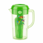 Plastic Karaf met 4 Drinkbekers Bloemenprint - Diverse Kleuren