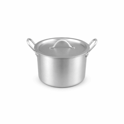 Aluminium kookpot met deksel van 20 cm en stevige handgrepen