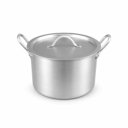 Aluminium kookpot met deksel van 28 cm en stevige handgrepen