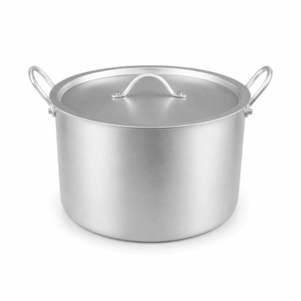 Aluminium kookpot met deksel van 30 cm en stevige handgrepen