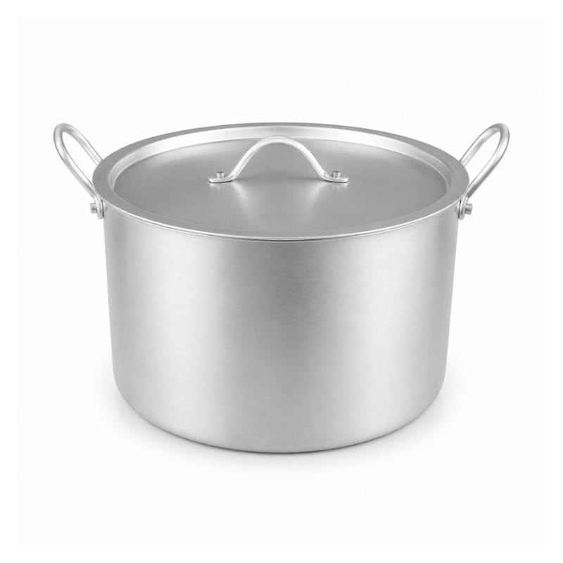 13203665F Aluminium kookpot met deksel van 30 cm en stevige handgrepen