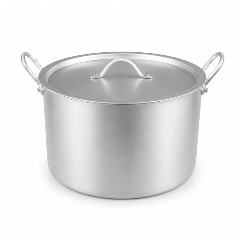 13203665G Aluminium kookpot met deksel van 32 cm en stevige handgrepen